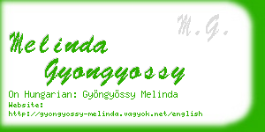 melinda gyongyossy business card