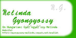 melinda gyongyossy business card